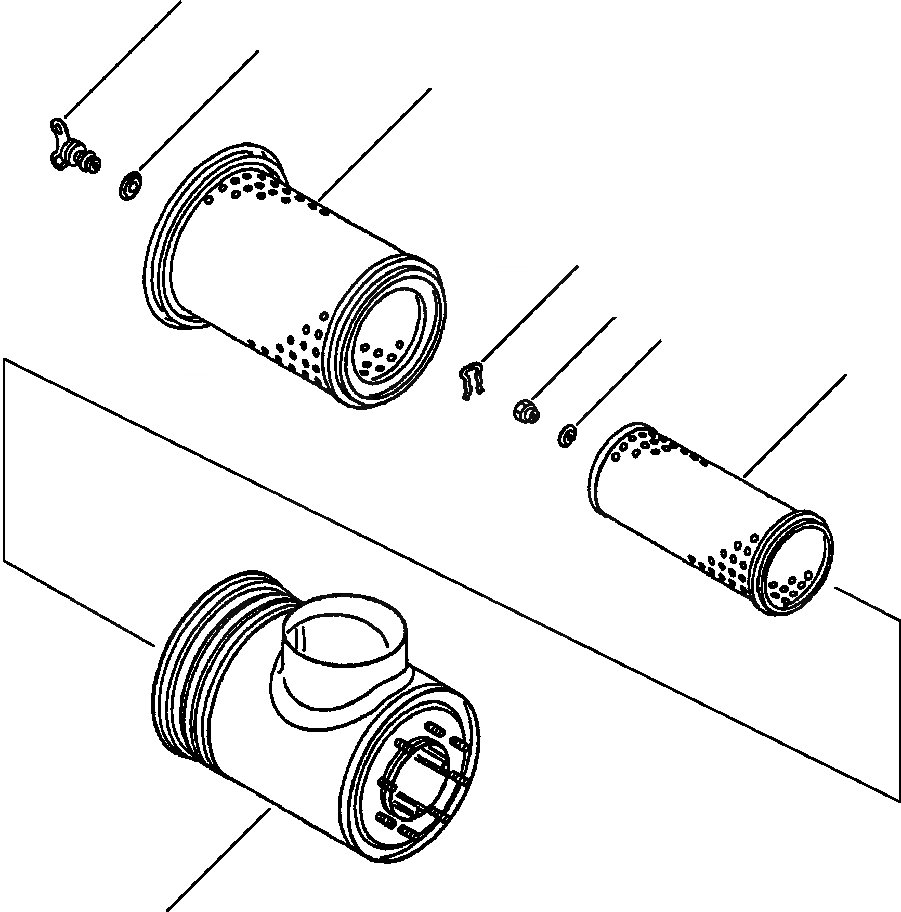 Схема запчастей Komatsu WA500-1L - ВОЗДУХООЧИСТИТЕЛЬ ГОЛОВКА ЦИЛИНДРОВ