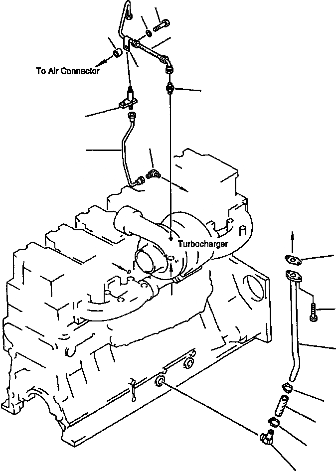 Схема запчастей Komatsu WA500-1L - ЛИНИЯ СМАЗКИ ТУРБОНАГНЕТАТЕЛЯ СИСТЕМА СМАЗКИ МАСЛ. СИСТЕМА
