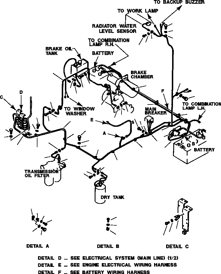 Схема запчастей Komatsu WA500-1L SUPPLEMENT - ЭЛЕКТРИКА (ОСНОВН. ЛИНИЯ - ДВИГАТЕЛЬ ОБСТАНОВКА) (/) КОМПОНЕНТЫ ДВИГАТЕЛЯ & ЭЛЕКТРИКА