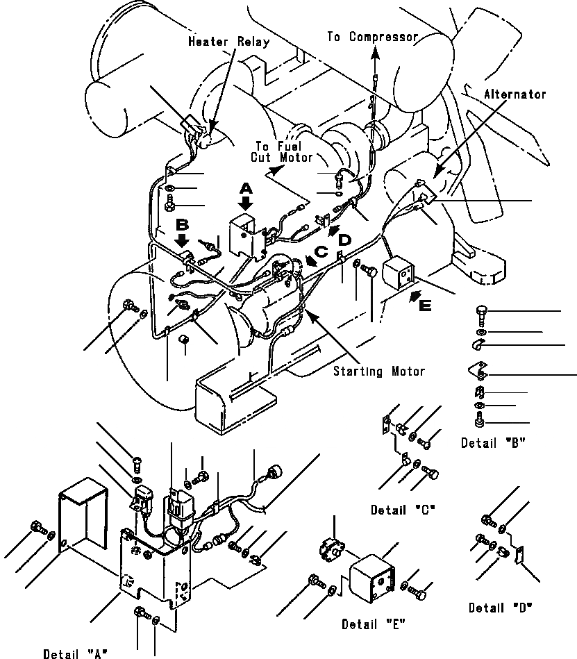 Схема запчастей Komatsu WA500-1L SUPPLEMENT - ЭЛЕКТРИКА (ДВИГАТЕЛЬ ДАТЧИК) КОМПОНЕНТЫ ДВИГАТЕЛЯ & ЭЛЕКТРИКА