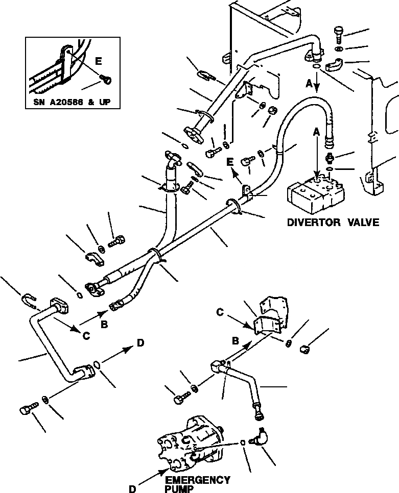 Схема запчастей Komatsu WA500-1L SUPPLEMENT - ГИДРОЛИНИЯ ЭКСТРЕННОГО УПРАВЛЕНИЯ ЭКСТРЕНН. НАСОС - ПЕРЕПУСКН. КЛАПАН РУЛЕВ. УПРАВЛЕНИЕ СИСТЕМА УПРАВЛЕНИЯ