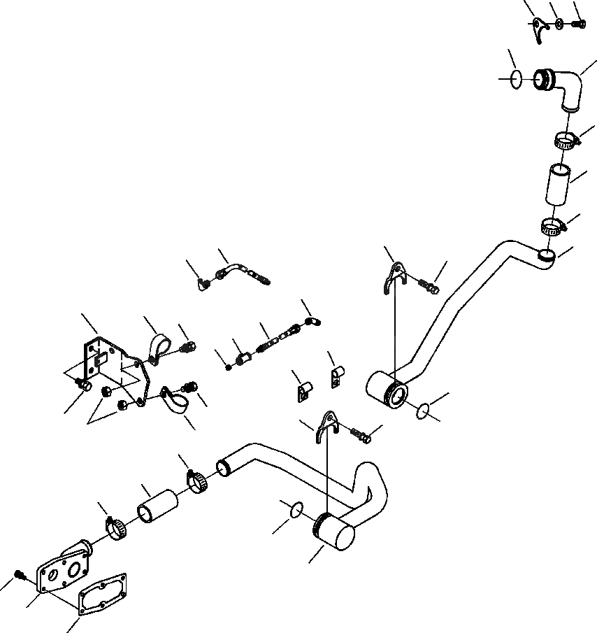 Схема запчастей Komatsu WA500-3L - A-AA ПОСЛЕОХЛАДИТЕЛЬ ВОДН. ГИДРОЛИНИЯ НОВ. RELEASE ДВИГАТЕЛЬ