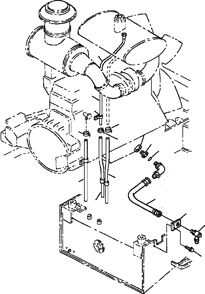 Схема запчастей Komatsu WA500-3L - B-A ДРЕНАЖНЫЕ ПАТРУБКИ ДВИГАТЕЛЯ КОМПОНЕНТЫ ДВИГАТЕЛЯ