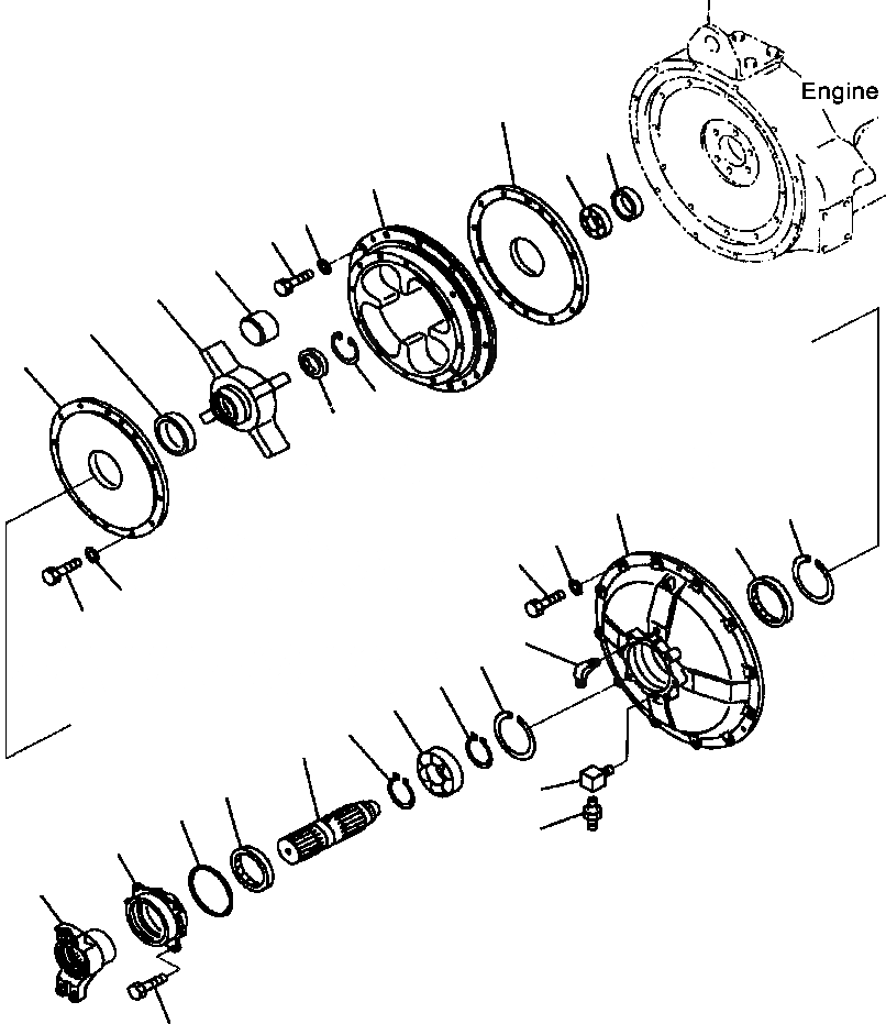 Схема запчастей Komatsu WA500-3L - B-A ДЕМПФЕР КОМПОНЕНТЫ ДВИГАТЕЛЯ