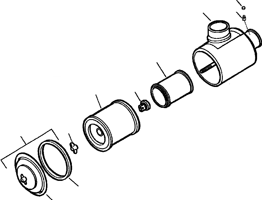 Схема запчастей Komatsu WA500-3L - B-A ВОЗДУХООЧИСТИТЕЛЬ ASSEMBLY КОМПОНЕНТЫ ДВИГАТЕЛЯ