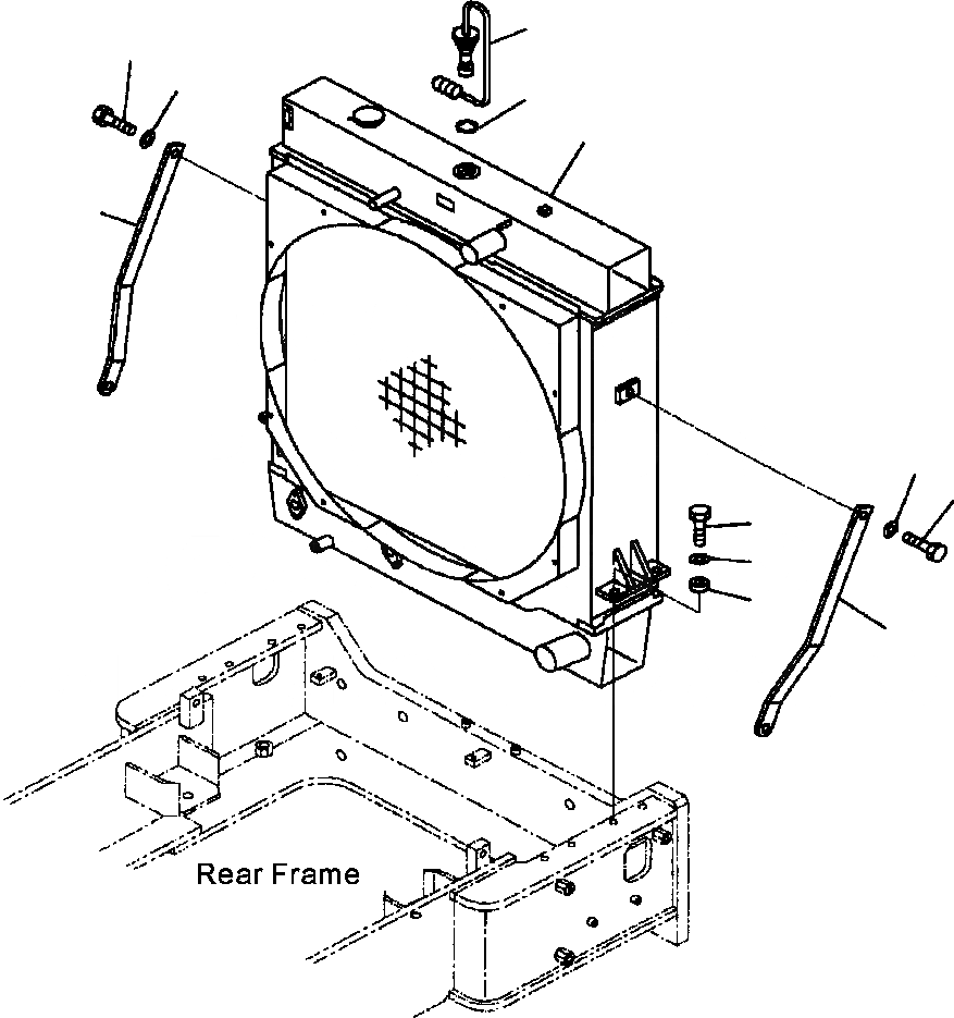 Схема запчастей Komatsu WA500-3L - C-A КРЕПЛЕНИЕ РАДИАТОРА СИСТЕМА ОХЛАЖДЕНИЯ