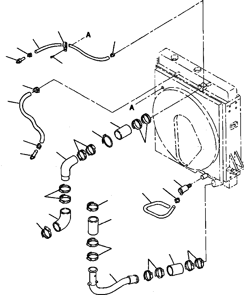 Схема запчастей Komatsu WA500-3L - C-A РАДИАТОР СИСТЕМА ТРУБ РАДИАТОРА СИСТЕМА ОХЛАЖДЕНИЯ