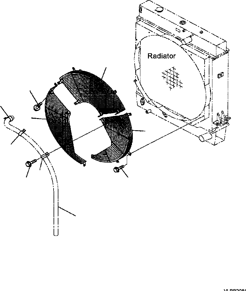 Схема запчастей Komatsu WA500-3L - C-A ЗАЩИТА ВЕНТИЛЯТОРА РАДИАТОР СИСТЕМА ОХЛАЖДЕНИЯ