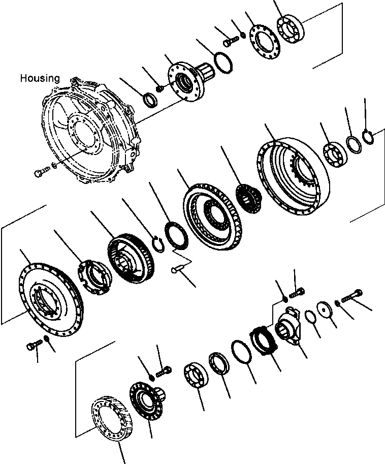 Схема запчастей Komatsu WA500-3L - F-A ГИДРОТРАНСФОРМАТОР COMPLETE ASSEMBLY СИЛОВАЯ ПЕРЕДАЧА И КОНЕЧНАЯ ПЕРЕДАЧА