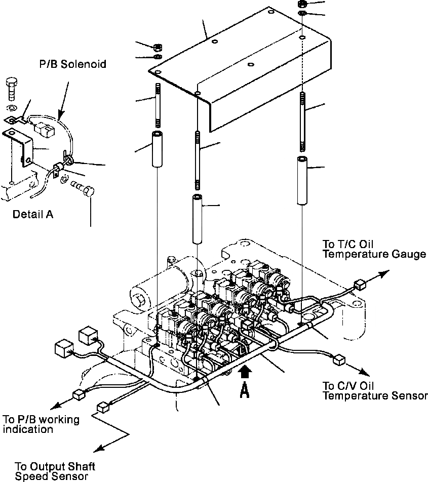 Схема запчастей Komatsu WA500-3L - F-A ТРАНСМИССИЯ ASSEMBLY ПРОВОДКА И COVER СИЛОВАЯ ПЕРЕДАЧА И КОНЕЧНАЯ ПЕРЕДАЧА