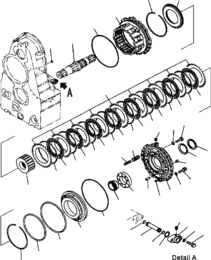Схема запчастей Komatsu WA500-3L - F-7A ТРАНСМИССИЯ ASSEMBLY СТОЯНОЧНЫЙ ТОРМОЗ СИЛОВАЯ ПЕРЕДАЧА И КОНЕЧНАЯ ПЕРЕДАЧА