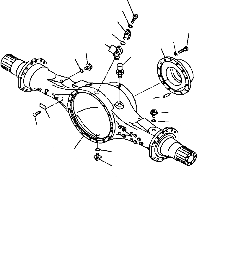 Схема запчастей Komatsu WA500-3L - F-A КОРПУС ЗАДНЕГО МОСТА СИЛОВАЯ ПЕРЕДАЧА И КОНЕЧНАЯ ПЕРЕДАЧА