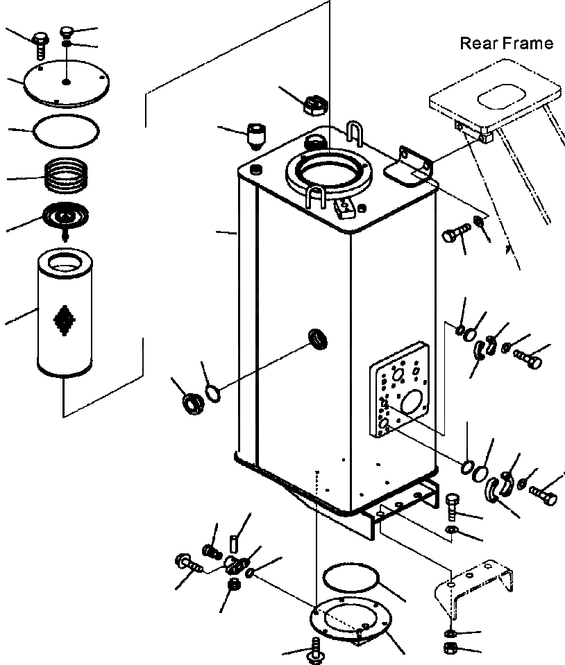 Схема запчастей Komatsu WA500-3L - H-A ГИДР. БАК. ГИДРАВЛИКА
