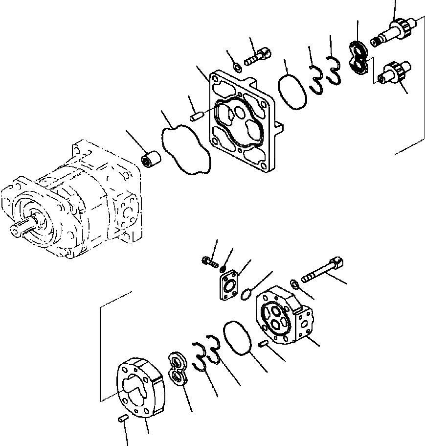 Схема запчастей Komatsu WA500-3L - H-A ГИДР. НАСОС. ПЕРЕКЛЮЧАТЕЛЬ И PPC (SAR () 8) ГИДРАВЛИКА