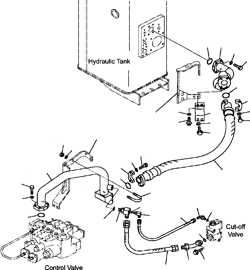Схема запчастей Komatsu WA500-3L - H-A ГИДРОЛИНИЯ ВОЗВРАТН. ЛИНИЯ ГИДРАВЛИКА