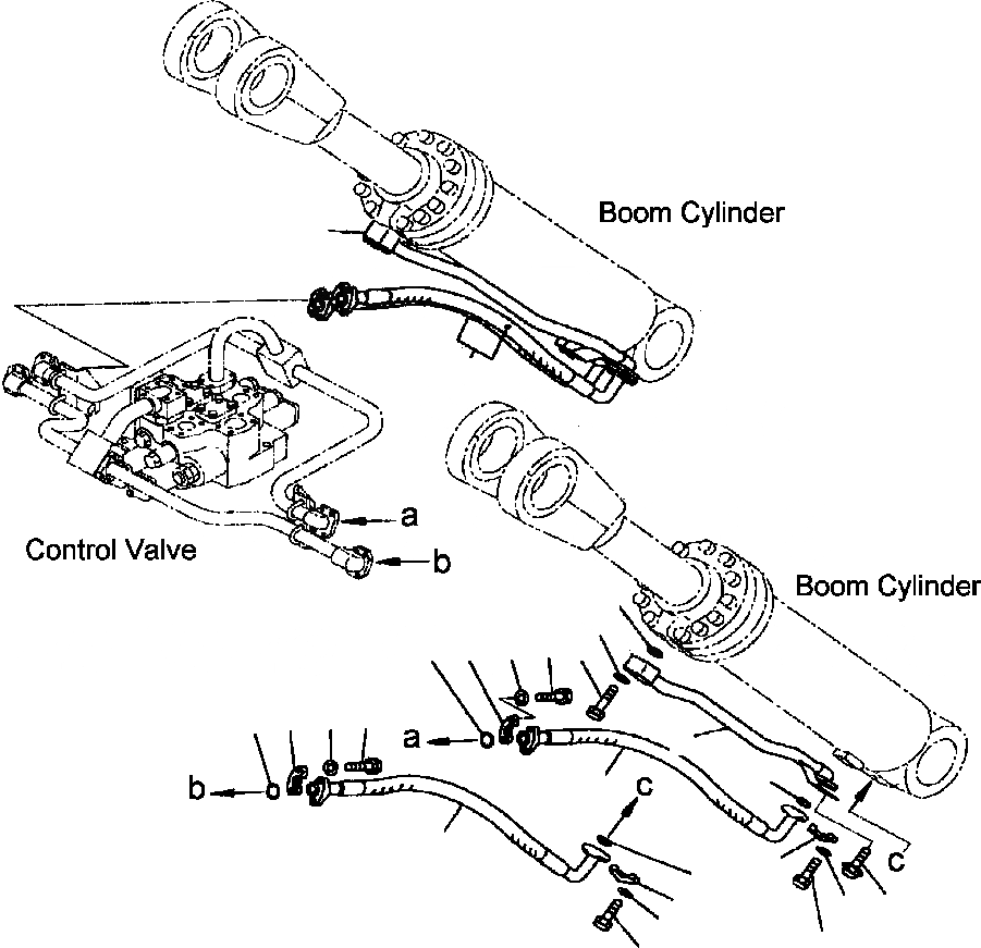 Схема запчастей Komatsu WA500-3L - H-7A ГИДРОЛИНИЯ УПРАВЛЯЮЩ. КЛАПАН - ЦИЛИНДР СТРЕЛЫS ГИДРАВЛИКА
