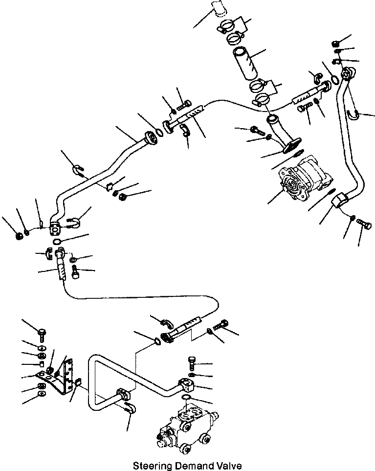 Схема запчастей Komatsu WA500-3L - H-A ГИДРАВЛИКА РУЛ. УПРАВЛЕНИЯ ВСАСЫВ. И ЛИНИЯ ПОДАЧИ ГИДРАВЛИКА