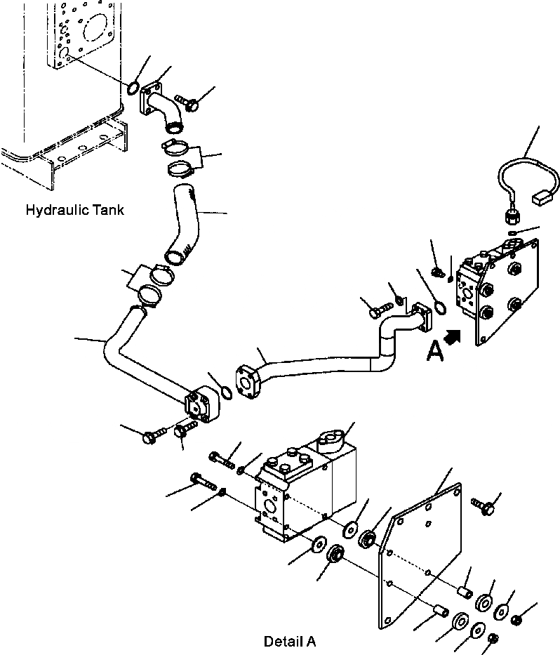 Схема запчастей Komatsu WA500-3L - H-9A ГИДРАВЛИКА РУЛ. УПРАВЛЕНИЯ БАК - ПЕРЕПУСКН. КЛАПАН ЛИНИЯ (GROUND ПРИВОДN РУЛЕВ. УПРАВЛЕНИЕ) ГИДРАВЛИКА