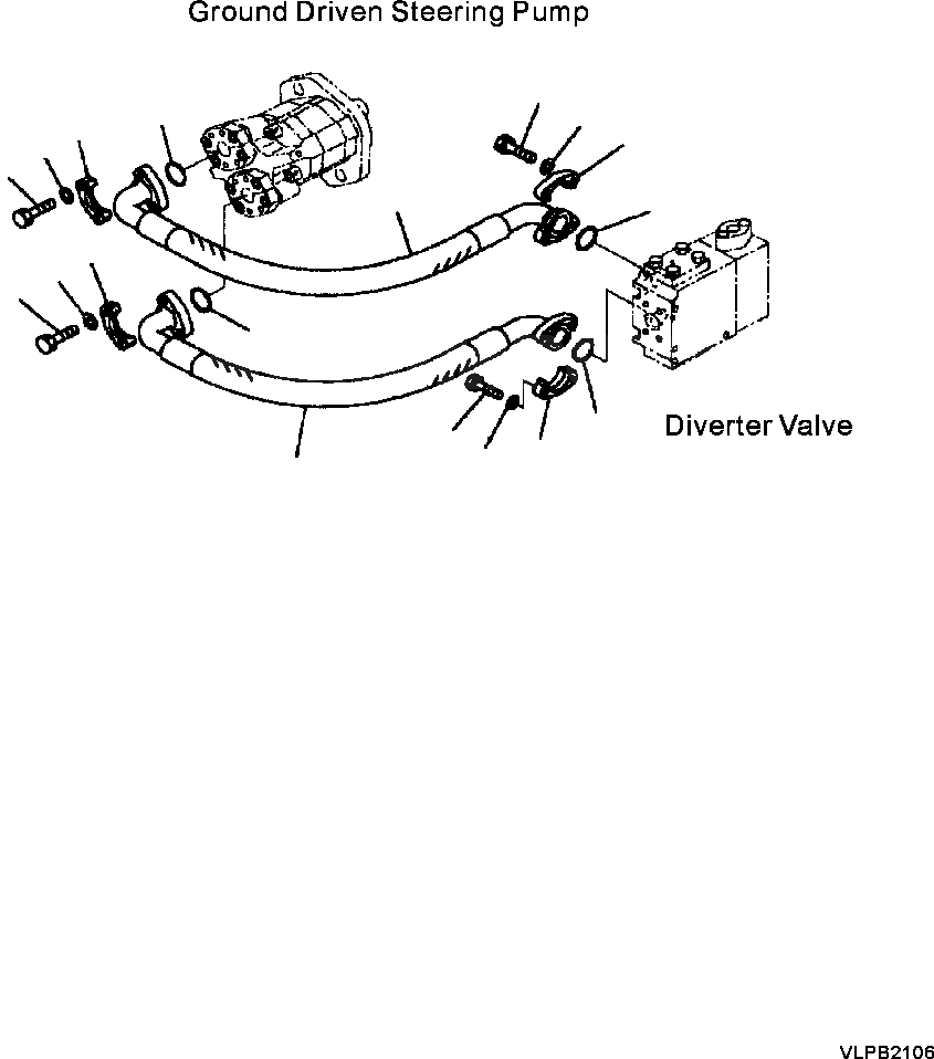 Схема запчастей Komatsu WA500-3L - H-A ГИДРАВЛИКА РУЛ. УПРАВЛЕНИЯ ИЗ НАСОСА В КЛАПАН ЛИНИЯ (GROUND ПРИВОДN РУЛЕВ. УПРАВЛЕНИЕ) ГИДРАВЛИКА