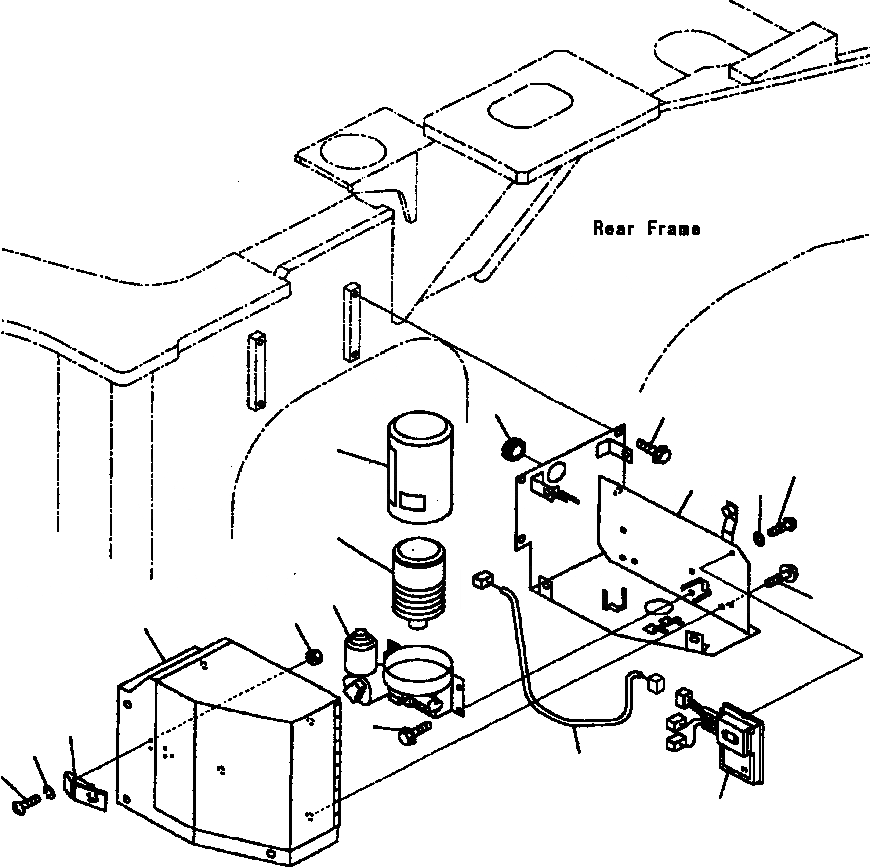 Схема запчастей Komatsu WA500-3L - J7-A АВТОМАТИЧ.-СМАЗ. ЛИНИИ СМАЗЫВАЮЩ. НАСОС И КОНТРОЛЛЕР ОСНОВНАЯ РАМА И ЕЕ ЧАСТИ
