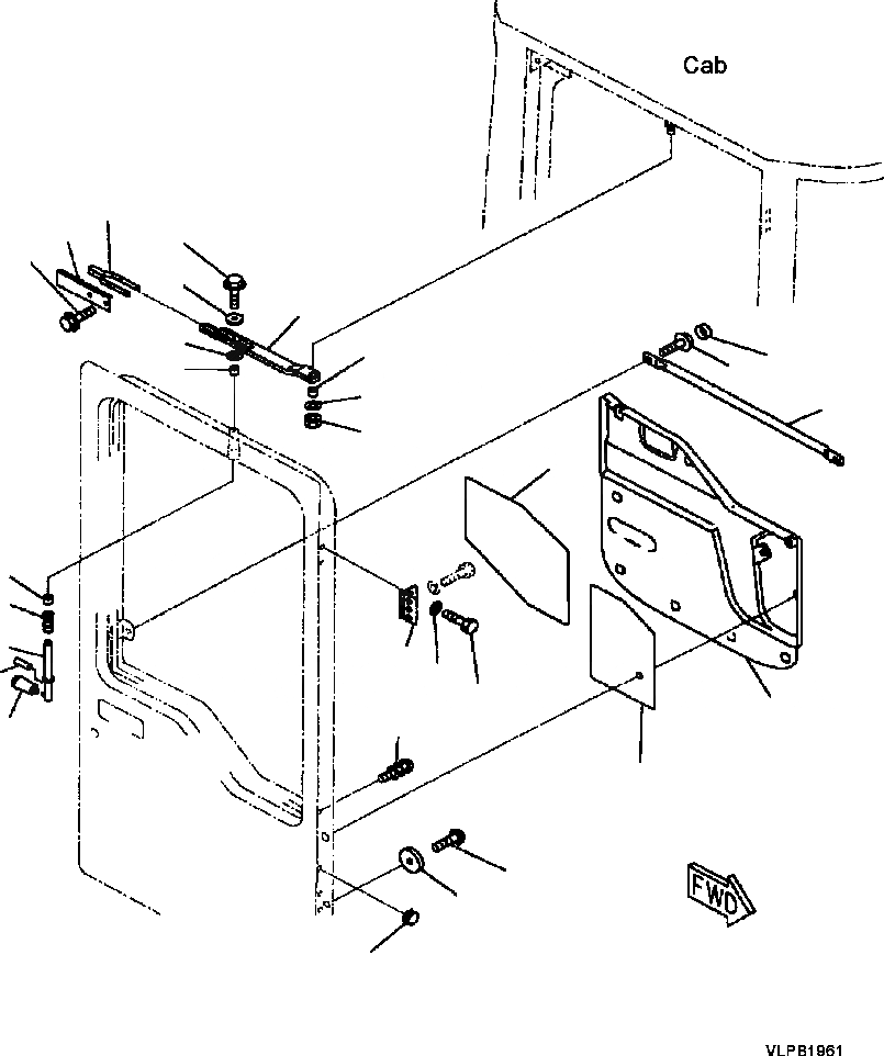 Схема запчастей Komatsu WA500-3L - K-A ПРАВ. ДВЕРЬ ASSEMBLY ЗАМОК ДВЕРИ, ПОДУШКА И РУЧКА OPERATORS ОБСТАНОВКА И СИСТЕМА УПРАВЛЕНИЯ