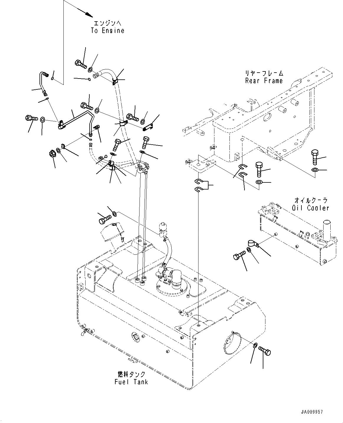 Схема запчастей Komatsu WA500-7 - ТОПЛИВН. БАК., С ТОПЛИВН. БЫСТР. ЗАПРАВ., КРЕПЛЕНИЕ ТОПЛИВН. БАК., С ТОПЛИВН. БЫСТР. ЗАПРАВ.