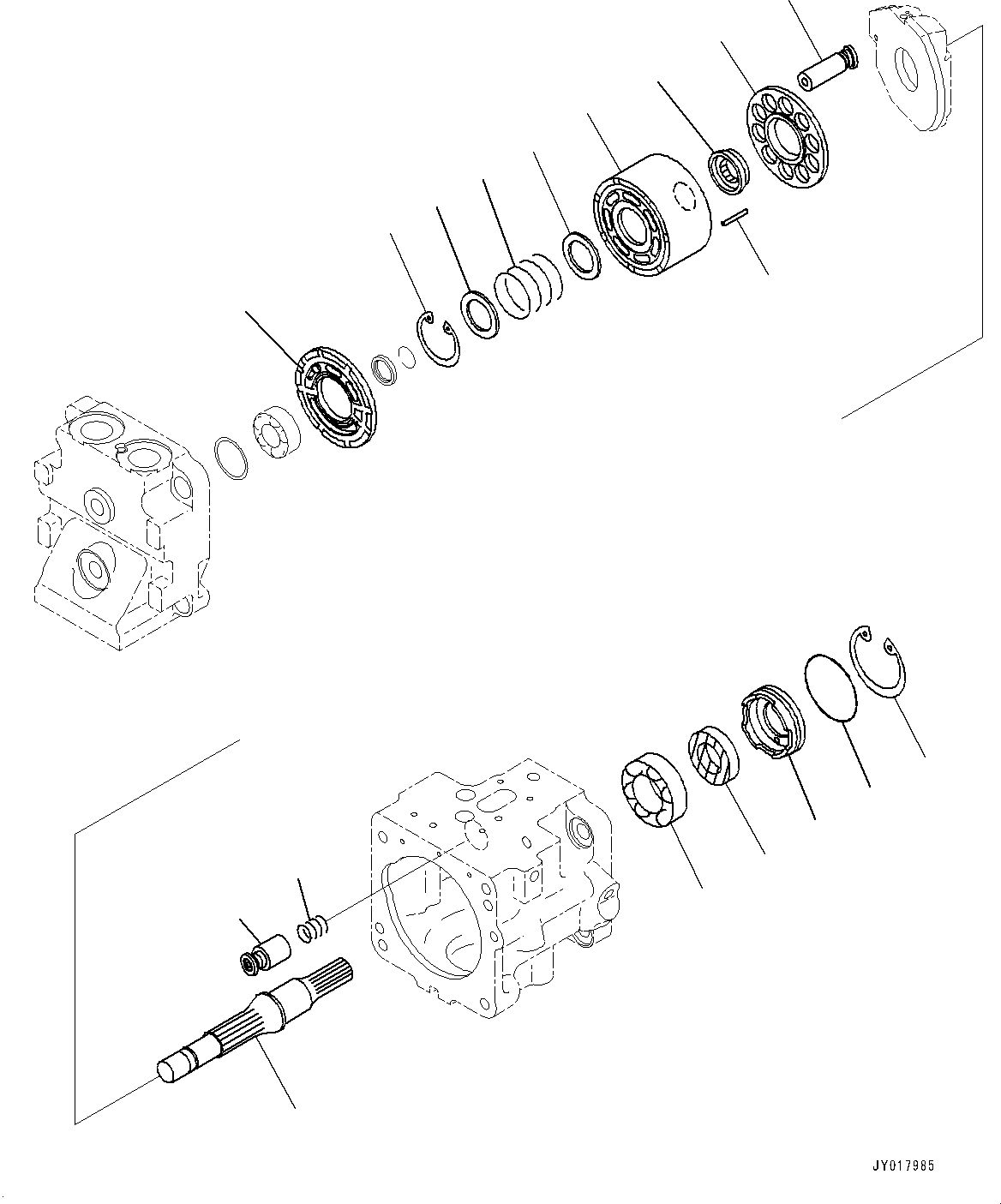 Схема запчастей Komatsu WA500-7 - ГИДР. НАСОС., НАСОС ВЕНТИЛЯТОРА (/) ГИДР. НАСОС.