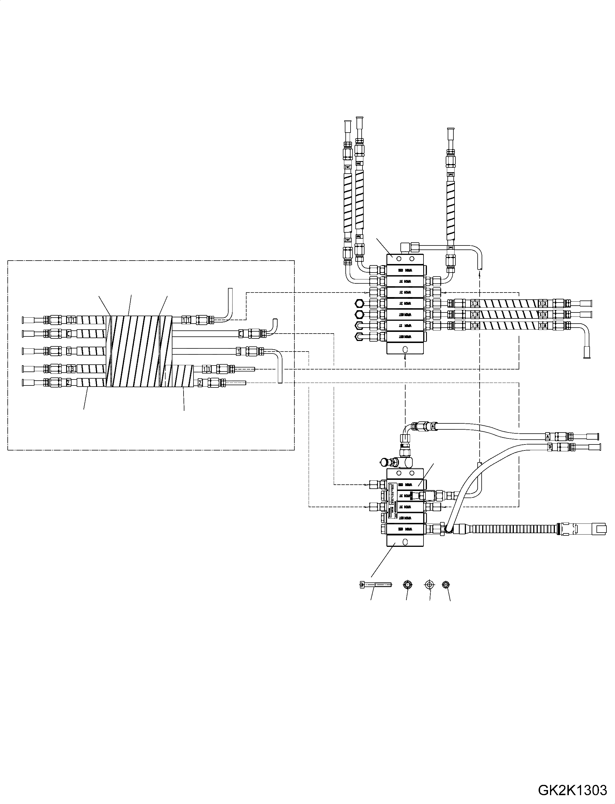 Схема запчастей Komatsu WA500-7 - CENTRAL СМАЗКА СИСТЕМА, ДЛЯ СТАНДАРТН. РУКОЯТЬ, ПЕРЕДН. РАМА ФИДЕР, ВНУТР. ЧАСТИ, (/) CENTRAL СМАЗКА СИСТЕМА, ДЛЯ СТАНДАРТН. РУКОЯТЬ