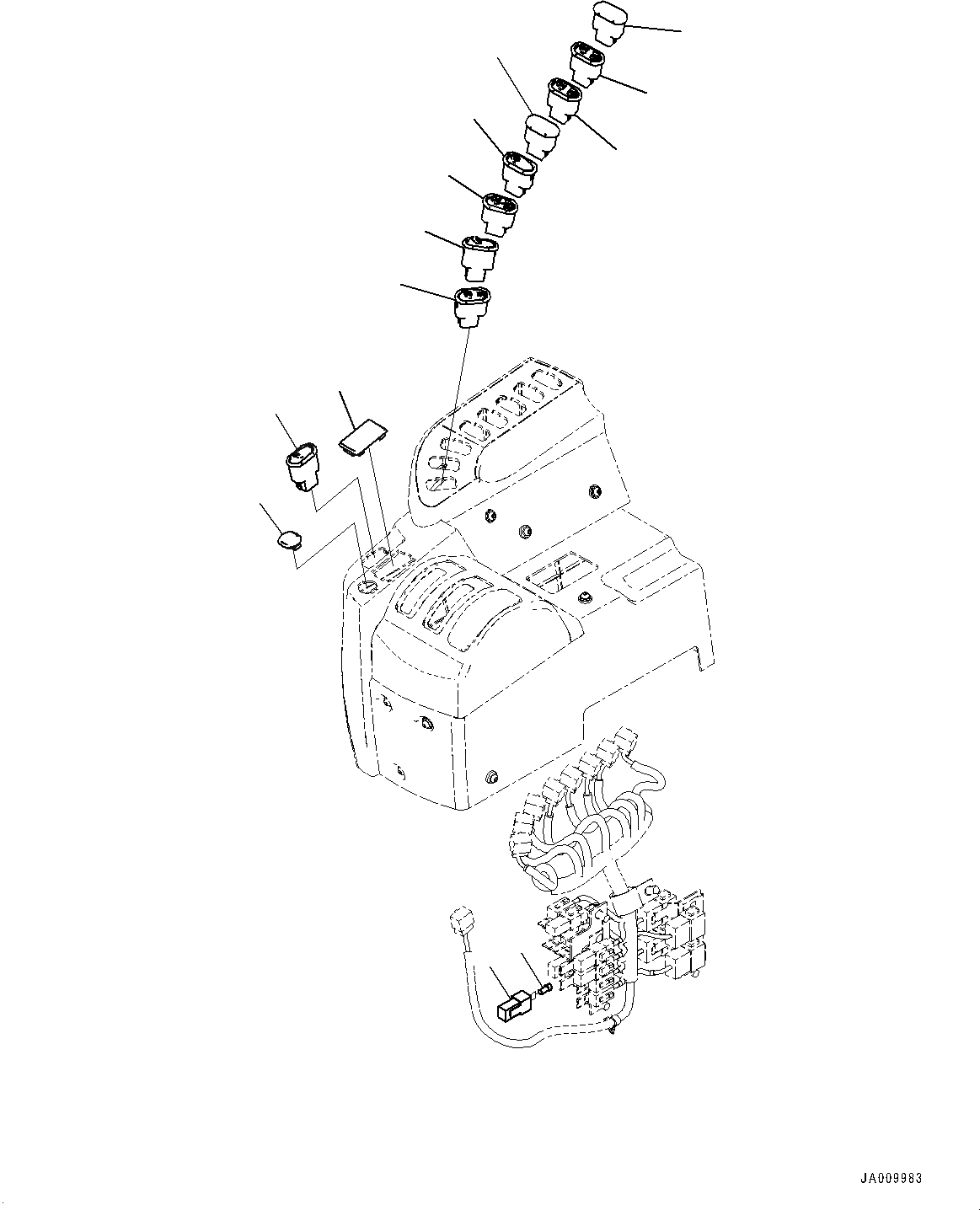 Схема запчастей Komatsu WA500-7 - УПРАВЛЕНИЕ ПОГРУЗКОЙ БЛОК, ДЖОЙСТИК СИСТЕМАУПРАВЛЕНИЯ ПОВОРОТОМ, ПЕРЕКЛЮЧАТЕЛЬ УПРАВЛЕНИЕ ПОГРУЗКОЙ БЛОК, ДЖОЙСТИК СИСТЕМАУПРАВЛЕНИЯ ПОВОРОТОМ