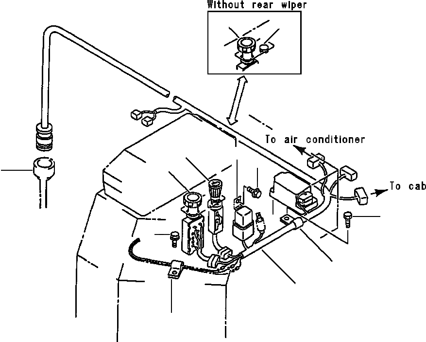 Схема запчастей Komatsu WA600-1LC - ЭЛЕКТРИКА КОНСОЛЬН. БЛОК, ЛЕВ. КОМПОНЕНТЫ ДВИГАТЕЛЯ & ЭЛЕКТРИКА