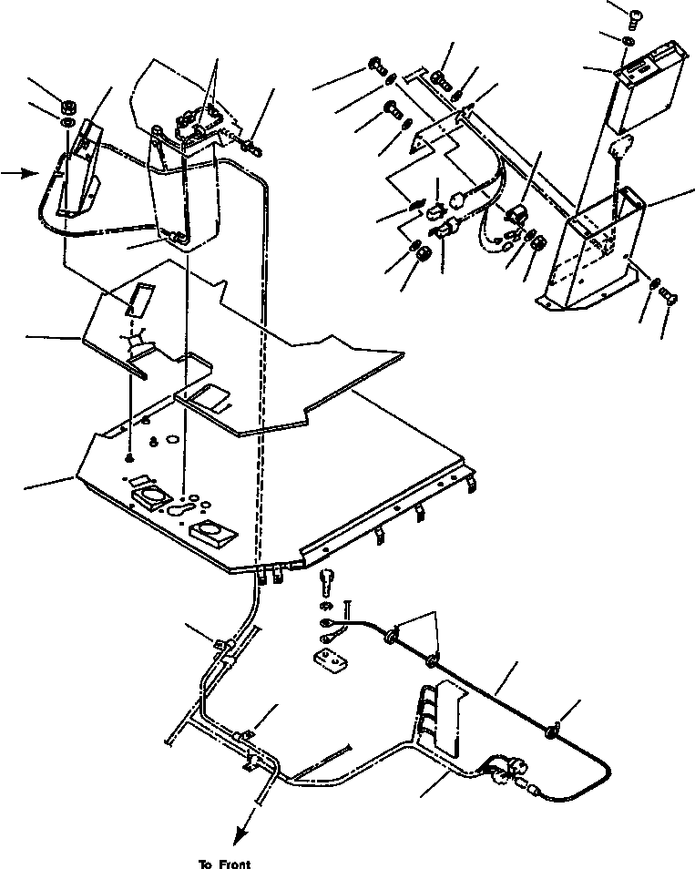 Схема запчастей Komatsu WA600-1LC - ПОГРУЗ. METER ПАНЕЛЬ УПРАВЛ-Я КОМПОНЕНТЫ ДВИГАТЕЛЯ & ЭЛЕКТРИКА