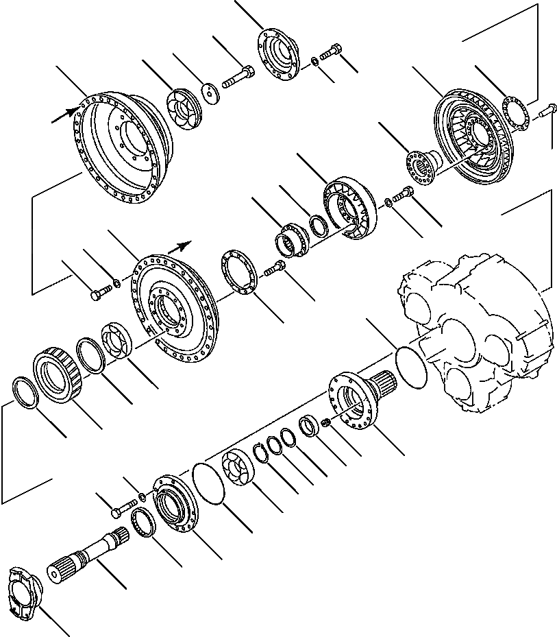 Схема запчастей Komatsu WA600-1LC - ГИДРОТРАНСФОРМАТОР BASIC ГРУППА ГИДРОТРАНСФОРМАТОР И ТРАНСМИССИЯ