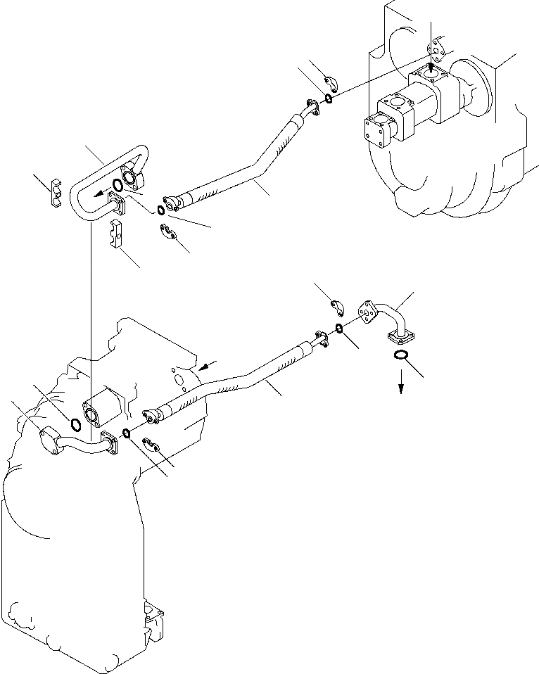 Схема запчастей Komatsu WA600-1LC - ГИДРОЛИНИЯ ТРАНСМИССИИ НАСОС - ТРАНСМИССИЯ - ГИДРОТРАНСФОРМАТОР ГИДРОТРАНСФОРМАТОР И ТРАНСМИССИЯ