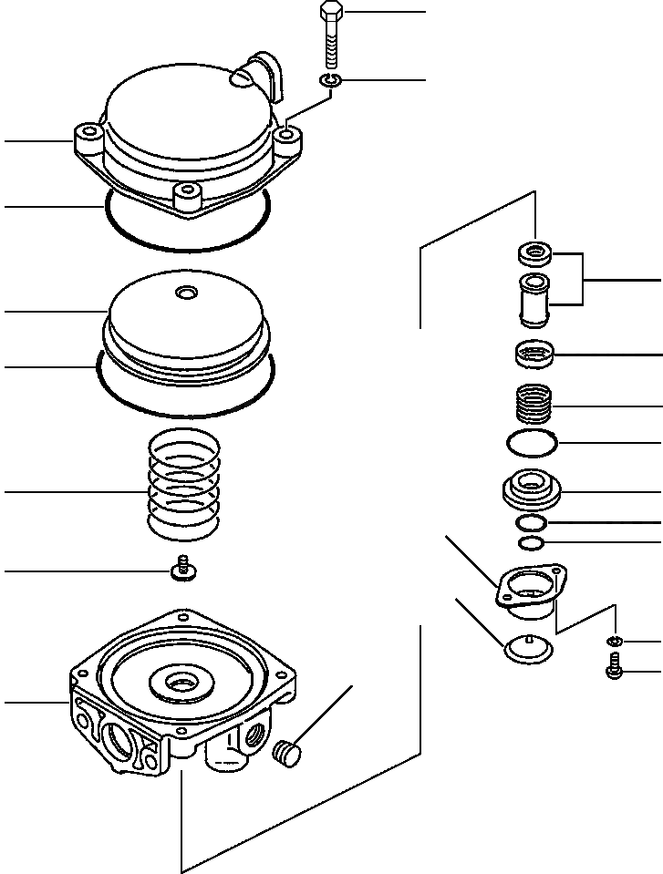 Схема запчастей Komatsu WA600-1LC - ВОЗД. КЛАПАН РЕЛЕ ВЕДУЩ. ВАЛ