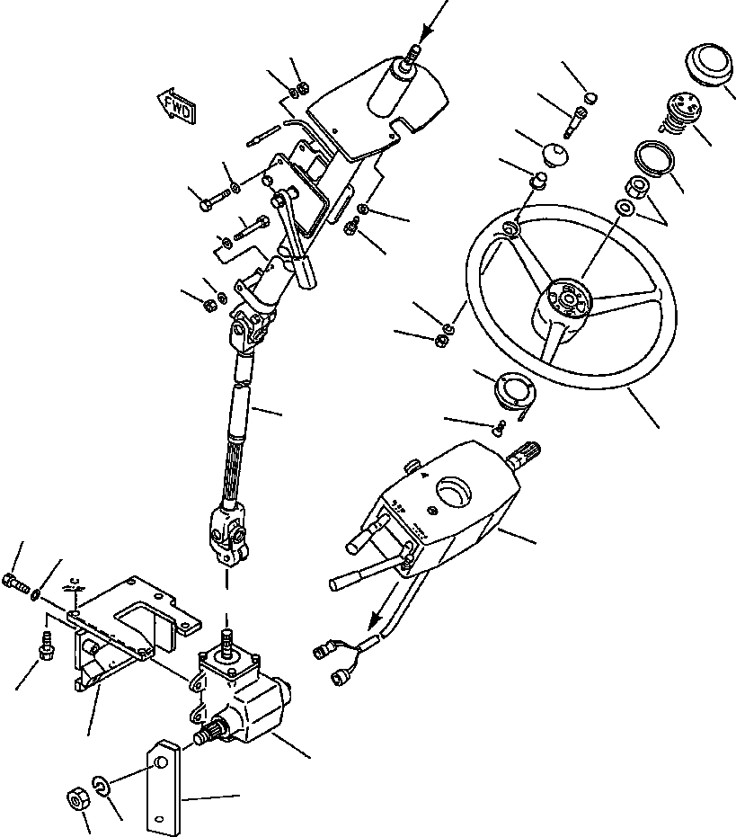 Схема запчастей Komatsu WA600-1LC - РУЛЕВ. УПРАВЛЕНИЕ И УПРАВЛ-Е ТРАНСМИССИЕЙ РУЛЕВ. УПРАВЛЕНИЕ СИСТЕМА УПРАВЛЕНИЯ