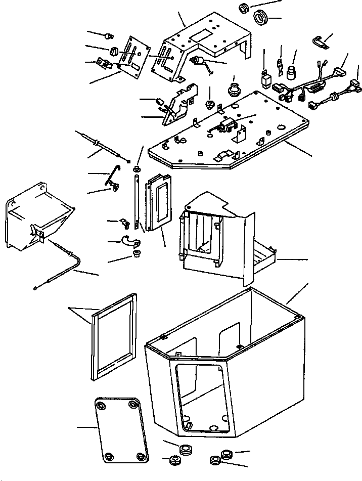 Схема запчастей Komatsu WA600-1LC - БЛОК КОНДИЦИОНЕРА УПРАВЛ-ЕS И ПАНЕЛЬ РАМА