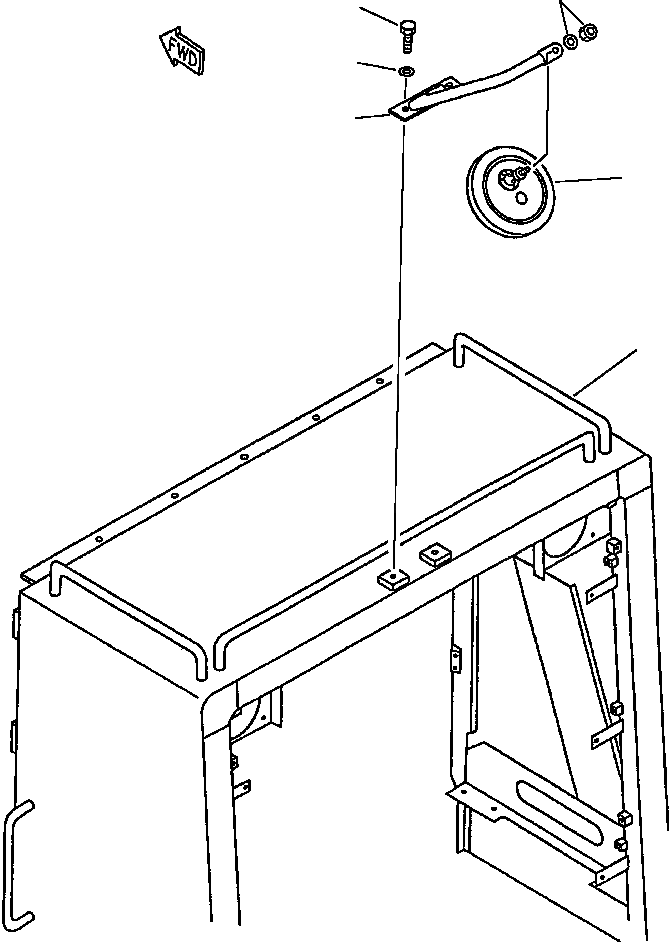 Схема запчастей Komatsu WA600-1LC - НИЖН. ЗЕРКАЛО РАМА