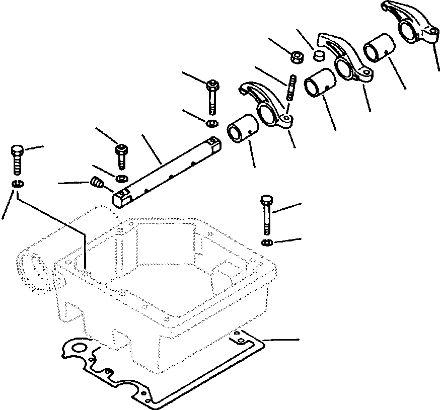 Схема запчастей Komatsu WA600-1LC - РЫЧАГ КОРОМЫСЛАS ГОЛОВКА ЦИЛИНДРОВ