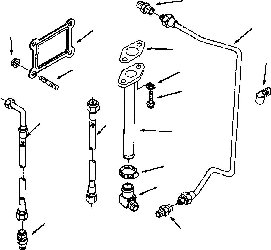 Схема запчастей Komatsu WA600-1LC - ТУРБОНАГНЕТАТЕЛЬ ТРУБЫ & КРЕПЛЕНИЕ ГОЛОВКА ЦИЛИНДРОВ