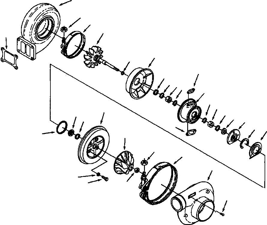 Схема запчастей Komatsu WA600-1LC - ТУРБОНАГНЕТАТЕЛЬ ГОЛОВКА ЦИЛИНДРОВ