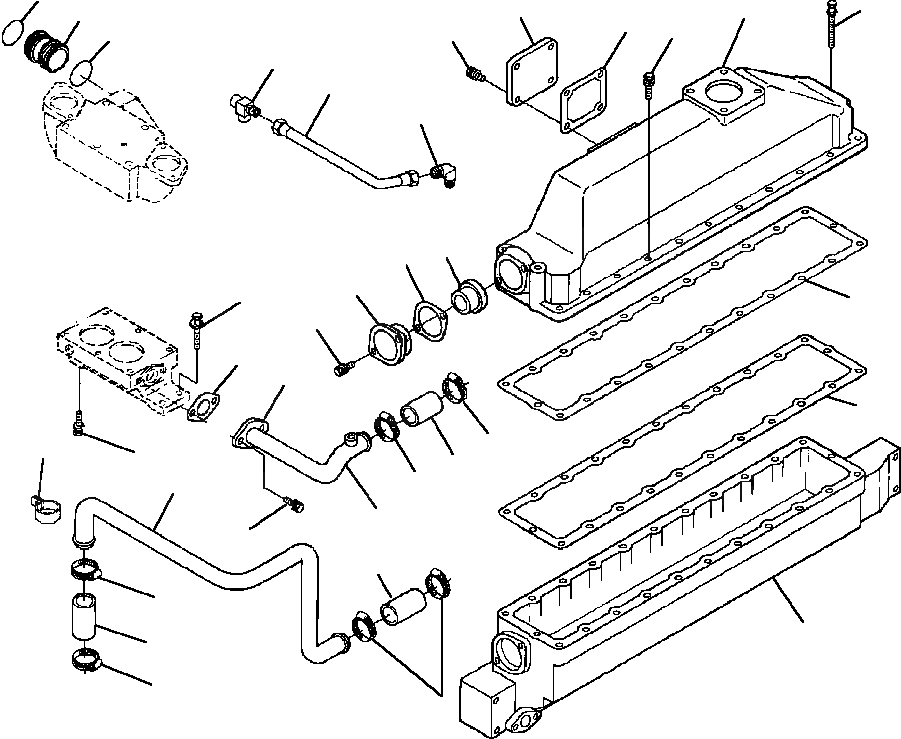Схема запчастей Komatsu WA600-1LC - INTAKE КОЛЛЕКТОР ГОЛОВКА ЦИЛИНДРОВ