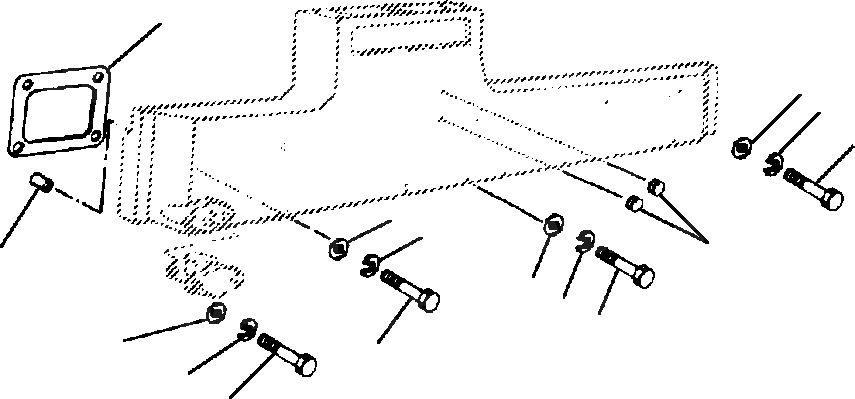 Схема запчастей Komatsu WA600-1LC - INTAKE КОЛЛЕКТОР КРЕПЛЕНИЕ ГОЛОВКА ЦИЛИНДРОВ