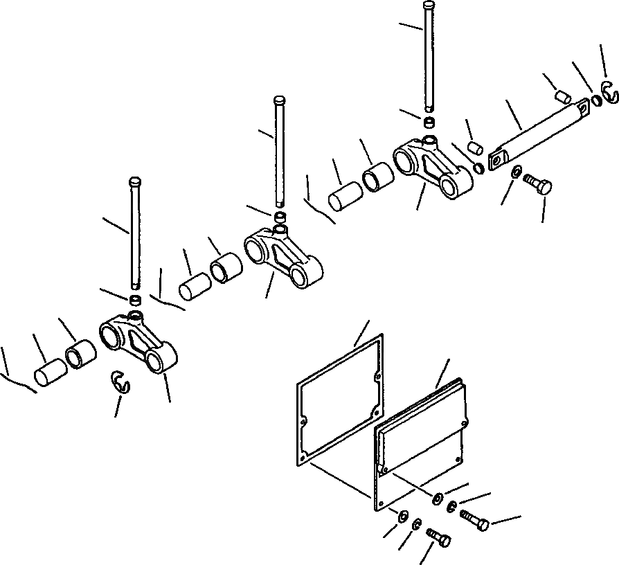 Схема запчастей Komatsu WA600-1LC - ТОЛКАТЕЛЬ КЛАПАНА БЛОК ЦИЛИНДРОВ