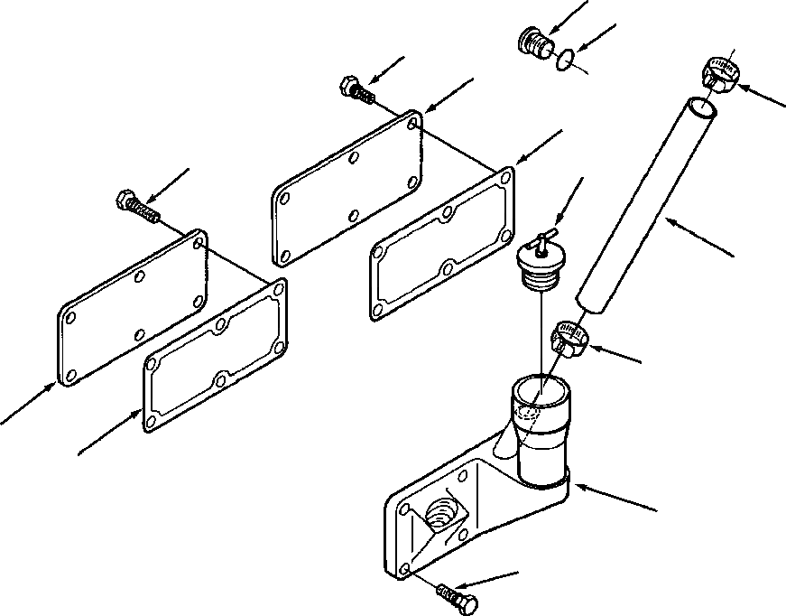 Схема запчастей Komatsu WA600-1LC - БЛОК ЦИЛИНДРОВ КРЫШКИ БЛОК ЦИЛИНДРОВ
