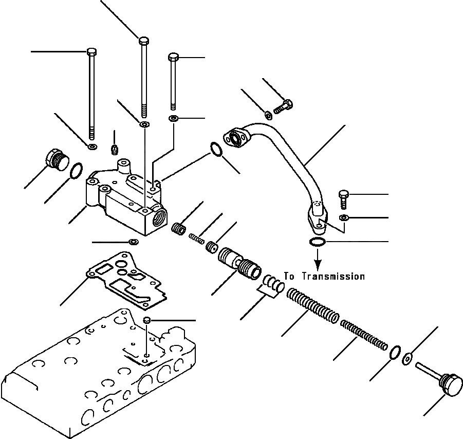 Схема запчастей Komatsu WA600-1LE - ТРАНСМИССИЯ ОСНОВН. РАЗГРУЗ. КЛАПАН ГИДРОТРАНСФОРМАТОР И ТРАНСМИССИЯ