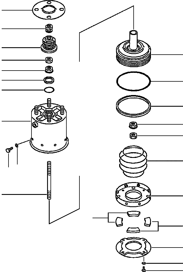 Схема запчастей Komatsu WA600-1LE - СТОЯНОЧНЫЙ ТОРМОЗ ПРУжИН. ЦИЛИНДР. ВЕДУЩ. ВАЛ, МОСТS КОЛЕСА & ТОРМОЗ. СИСТЕМАS