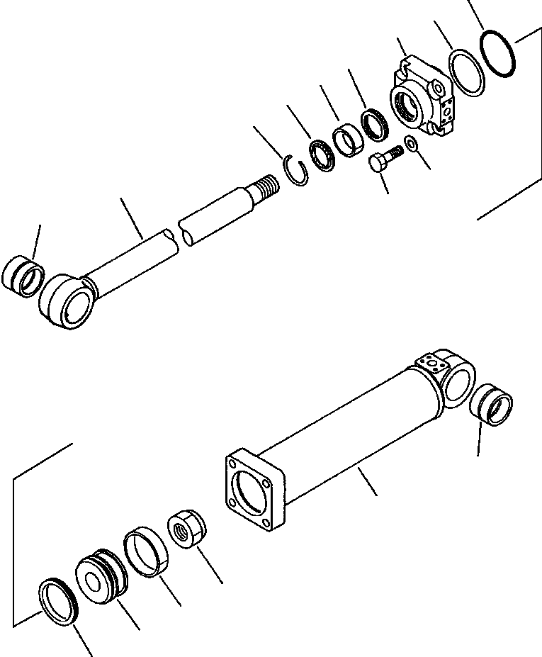 Схема запчастей Komatsu WA600-1LE - ЦИЛИНДР РУЛЕВ. УПР-Я РУЛЕВ. УПРАВЛЕНИЕ СИСТЕМА УПРАВЛЕНИЯ