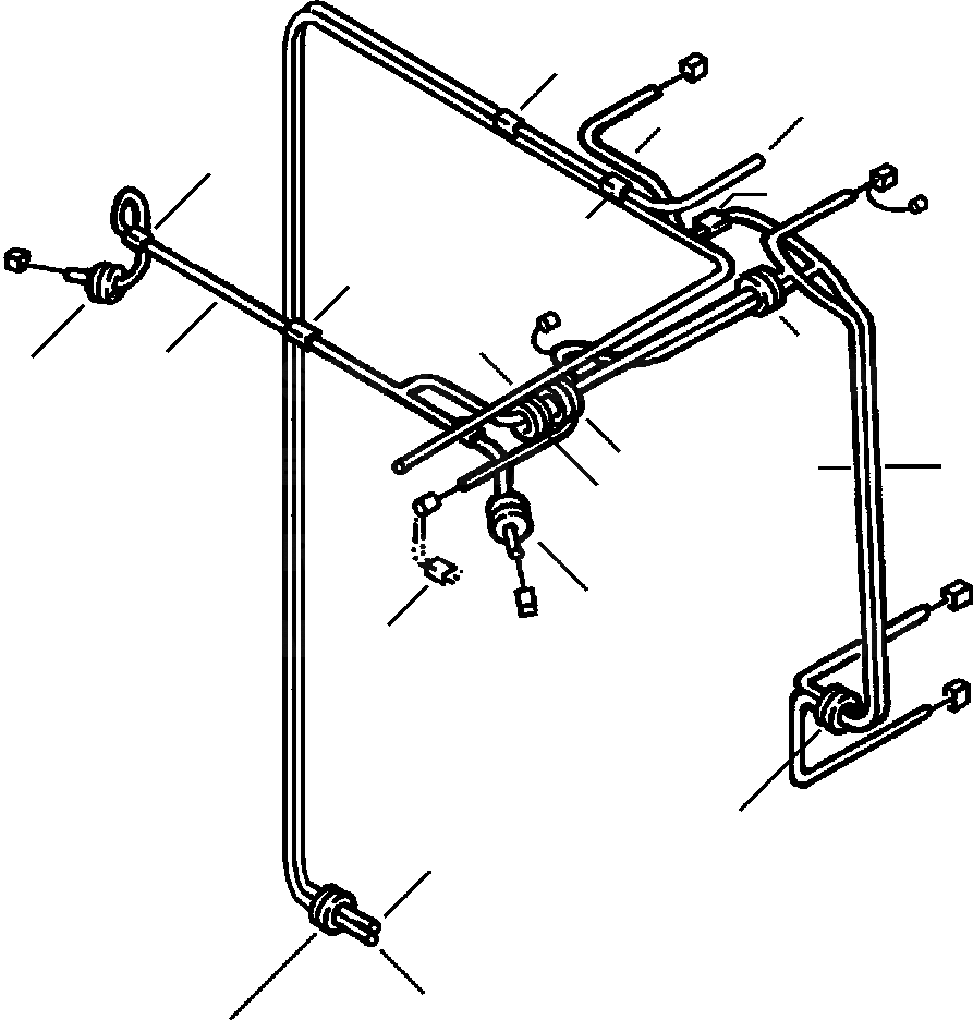 Схема запчастей Komatsu WA600-1LE - КАБИНА ЭЛЕКТР. ЭЛЕКТРОПРОВОДКА РАМА, ЧАСТИ КОРПУСА & SUPERSTRUCTURE