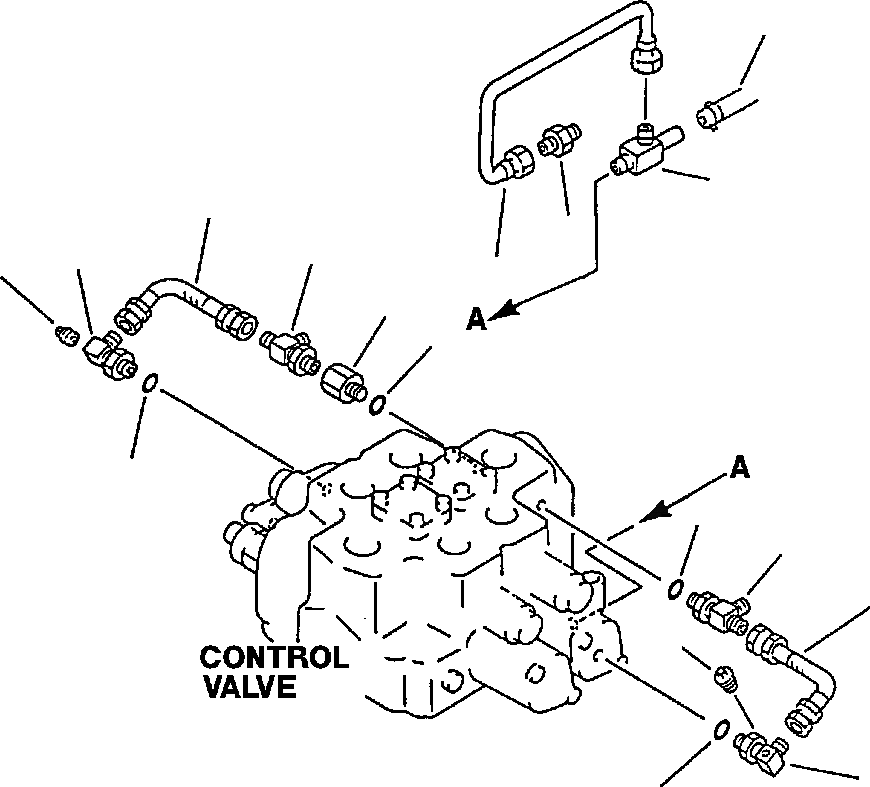 Схема запчастей Komatsu WA600-1LE - 2-Х СЕКЦИОНН. УПРАВЛЯЮЩ. КЛАПАН (/) УПРАВЛ-Е РАБОЧИМ ОБОРУДОВАНИЕМ