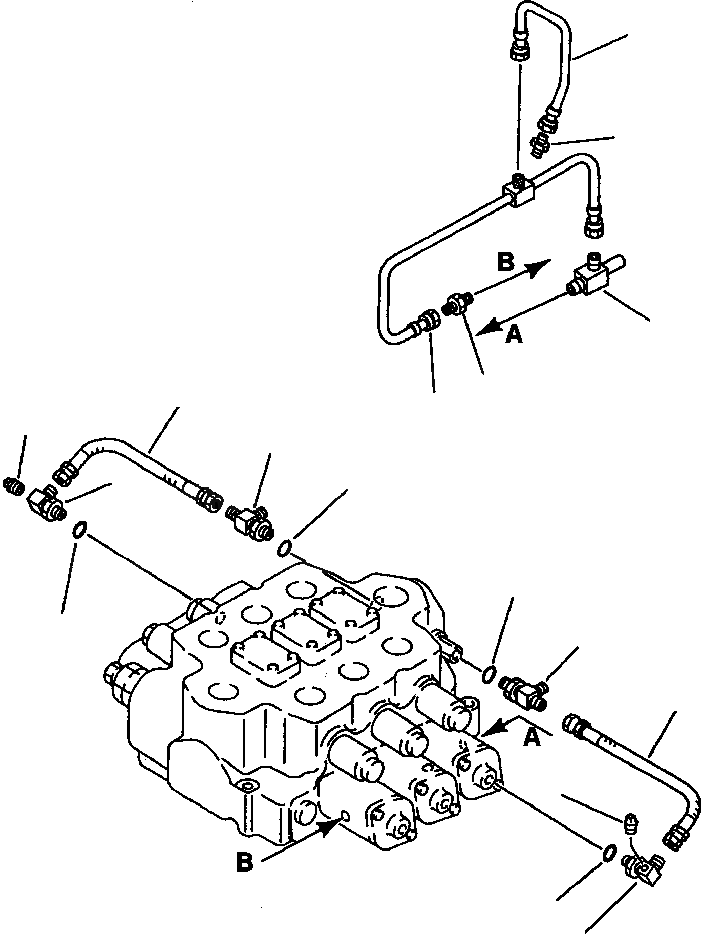Схема запчастей Komatsu WA600-1LE - 3-Х СЕКЦИОНН. КОНТРОЛЬН. КЛАПАН (/) УПРАВЛ-Е РАБОЧИМ ОБОРУДОВАНИЕМ
